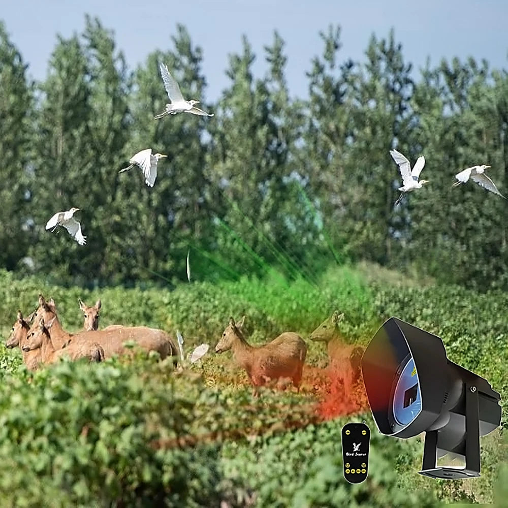 Outdoor Portable Solar-Powered Laser Bird Repellent Wild Animal Insect Repeller for Farms Birds Bats Dogs Pets US Bird Spikes