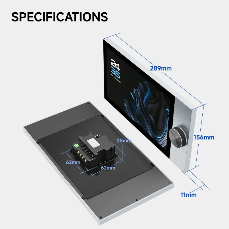 For for Smart Life 10" IPS Touch Panel WiFi Smart Wall Switch Temperature-controlled Knob Supports Visual Doorbell Smart Camera