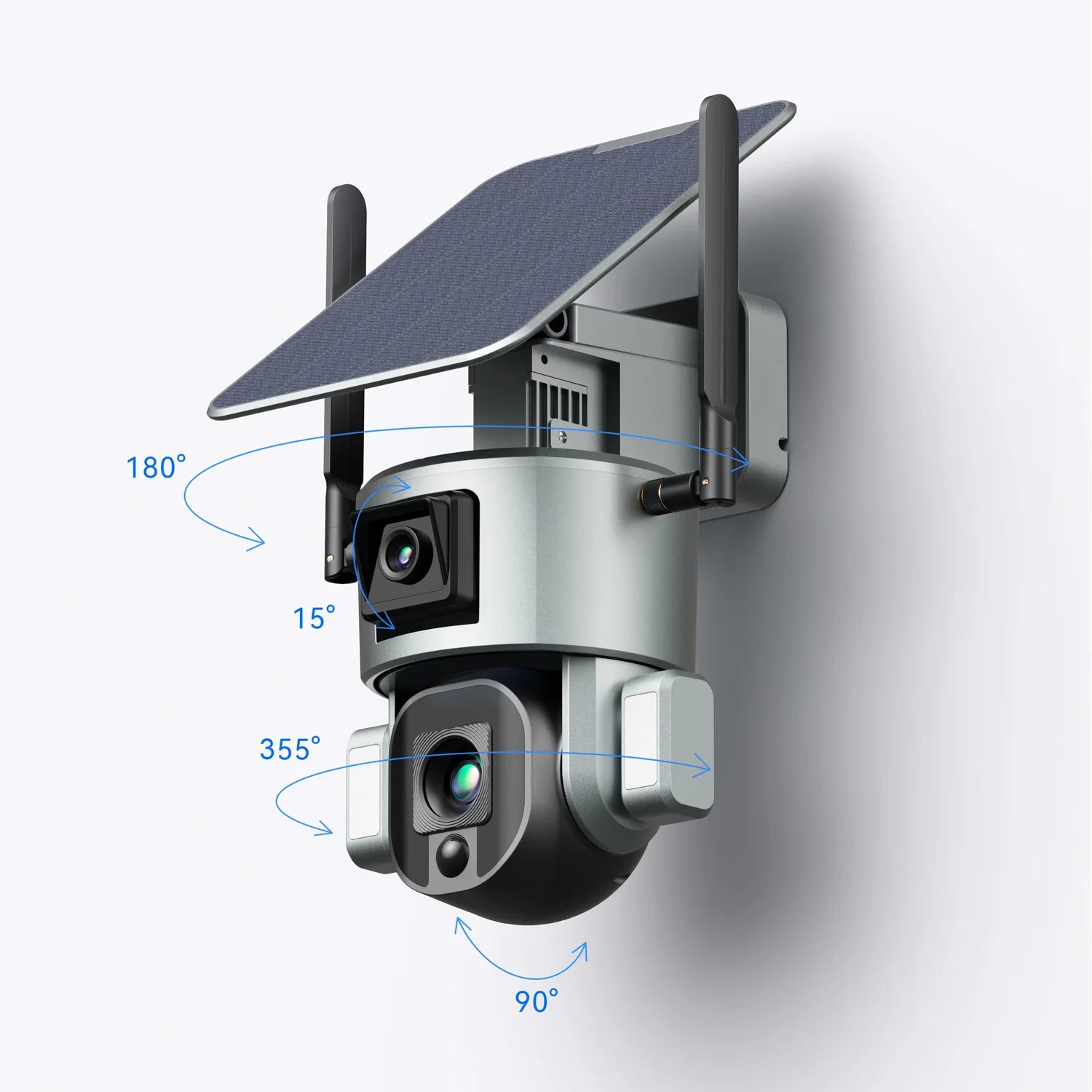 Wireless Wifi 4G CCTV 8MP Dual Lens Camera Home Security 4K 4X 10X Zoom WIFI IP Solar Dual Lens Camera