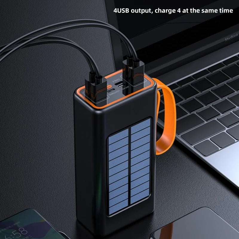 Large Capacity Solar Power Bank 4 USB Power Bank 40000mAh  Battery Charger Portable Power Banks Solar Panel