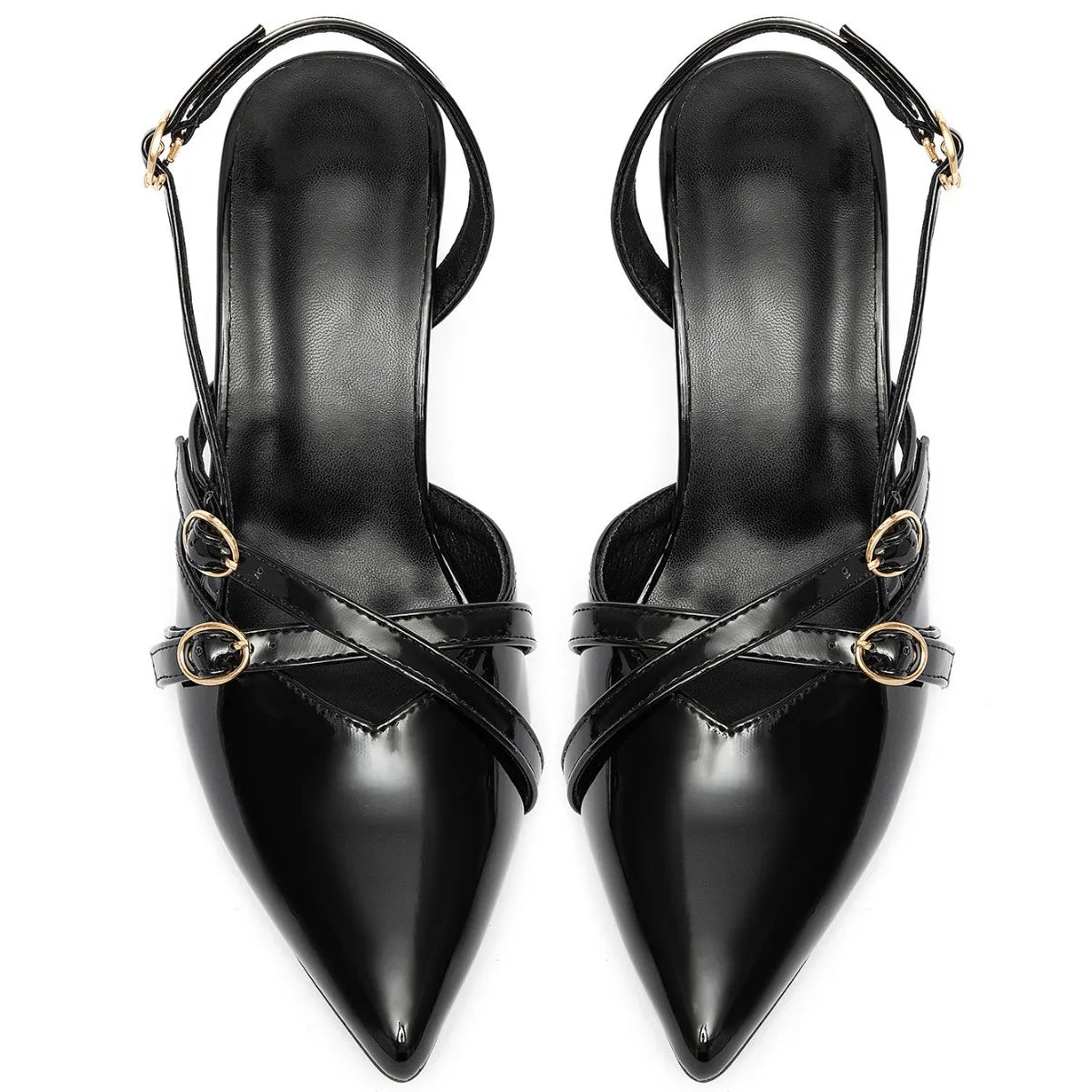 Office Black Custom Leather High Heels Shoes for Women Sandals and Ladies Shoes Femmes Chaussures Pour Femmes Wedding Bride