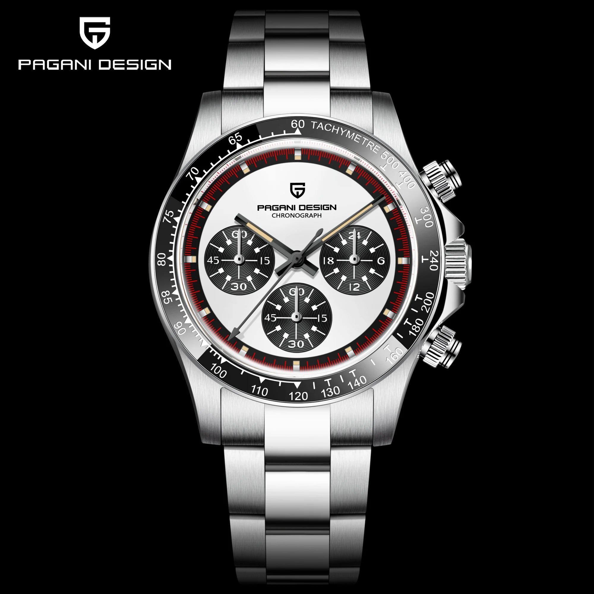 New PAGANI DESIGN 1676 New Men's Watches Quartz Wrist Watch Men Retro Sports Chronograph Japan VK63 Sapphire Glass Clock