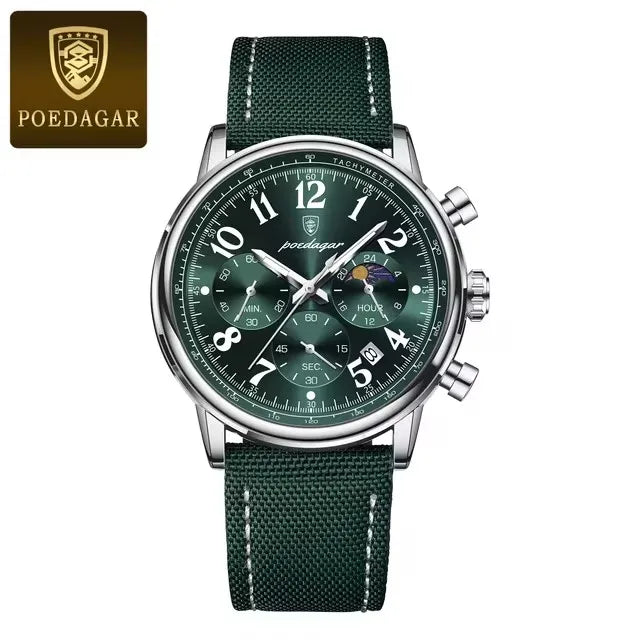 POEDAGAR Men's  Watches 808 Leather Creative Watches Men Wrist Hot Sale Luxury Creative Men Watch Movement  Montre Homme