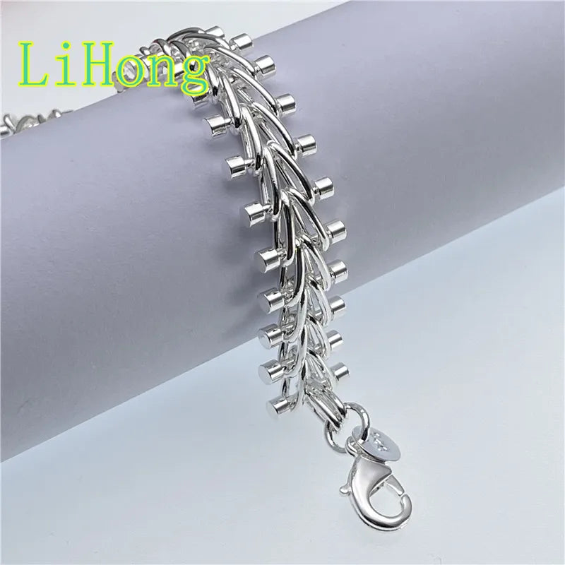 New 925 Sterling Silver Bracelet Fashion Bracelet for Woman & Men Glamour Jewelry Party Gift