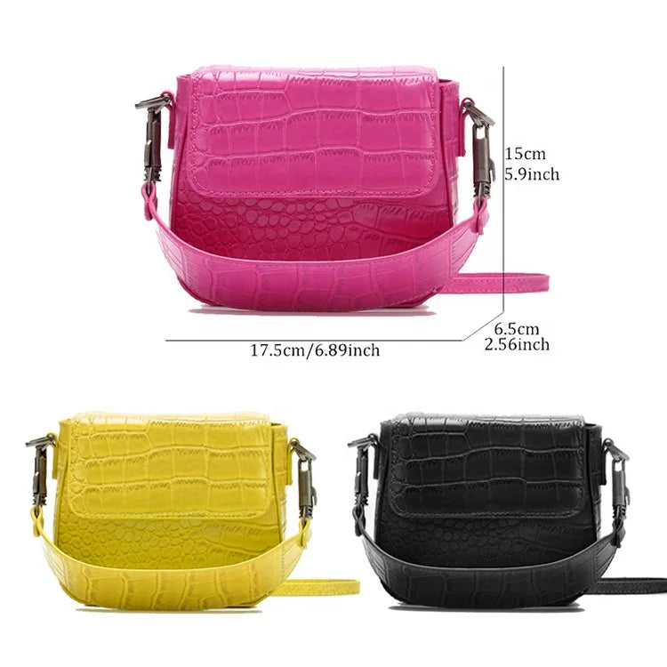 Pink Hot Sale Wholesale Trendy Handbags 2022 Crocodile Pattern Women Handbags