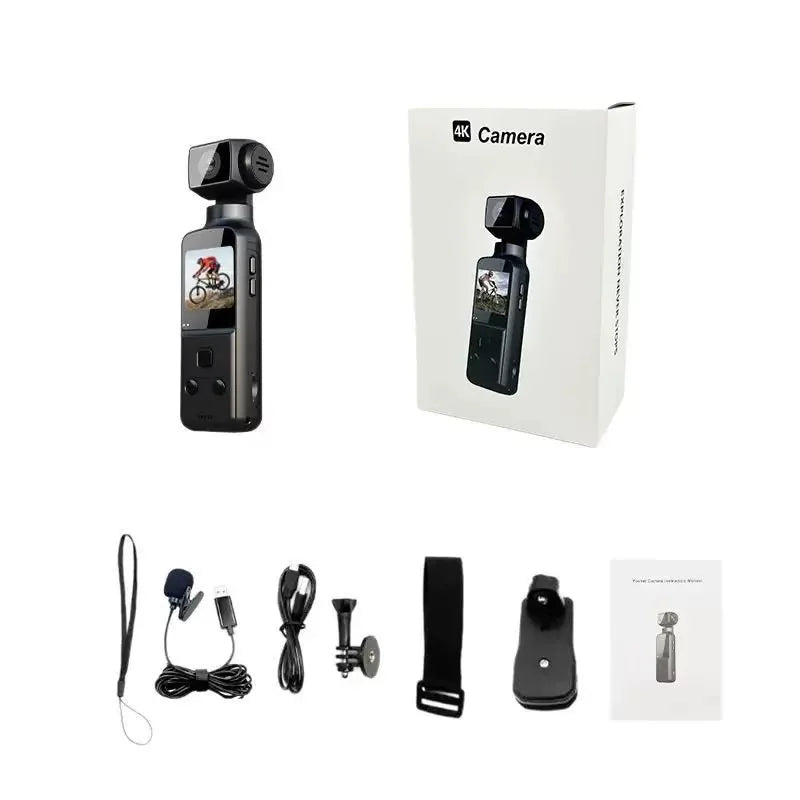 XIHE Mini 1.33" 4K EIS HD Anti-Shake 270 Rotation Waterproof Touch Screen Pocket Sports Camera with WIFI Vlog