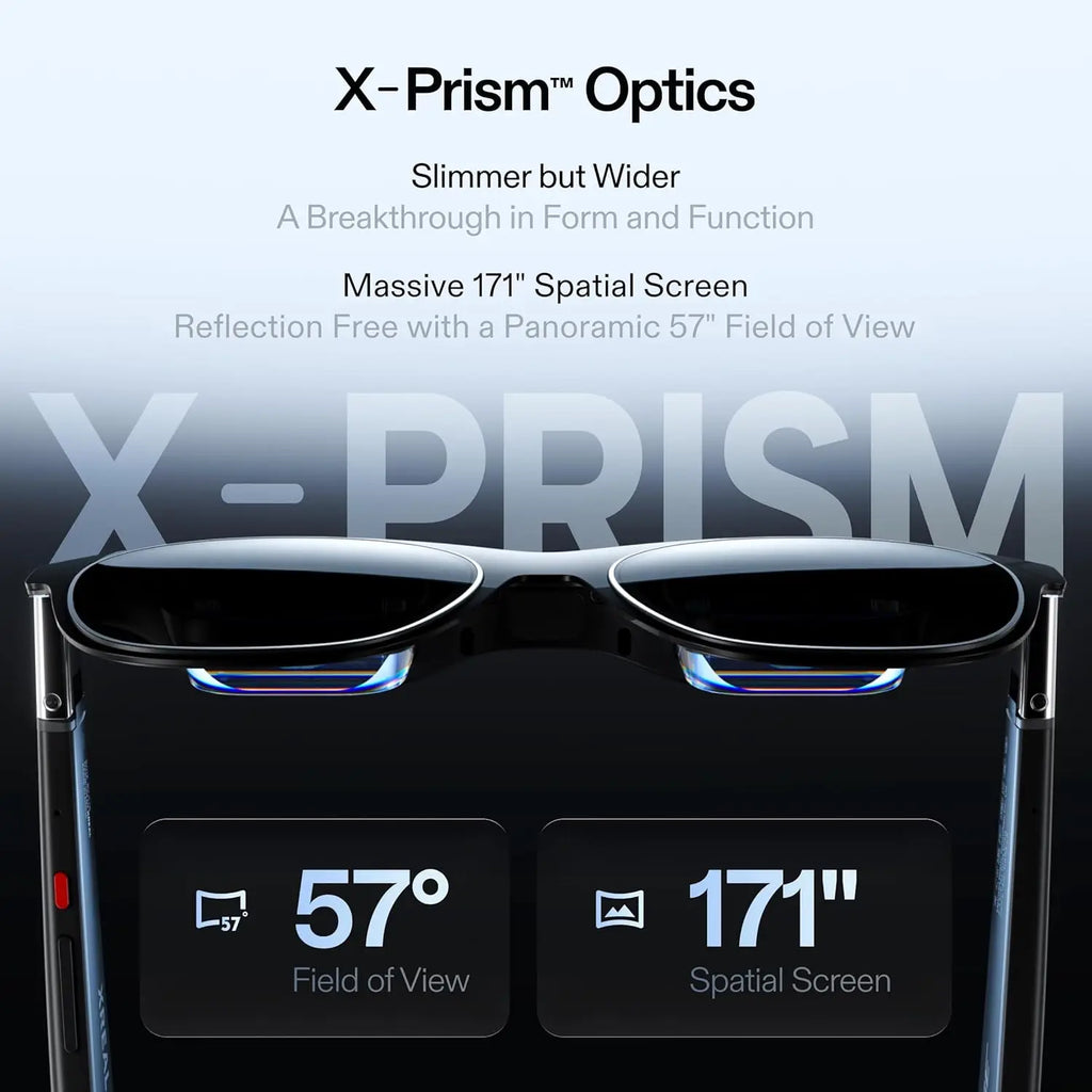 XREAL One Pro AR Glasses X1 Chip Native 3 DoF X-Prism Optics Real 3D 57FOV 171" 120Hz FHD Display iPhone 17/16 Steam Deck ROG