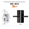 Tediton Waterproof Biometric Digital Fingerprint Smart Camera Door Lock With Tuya Wifi for Home Apartment