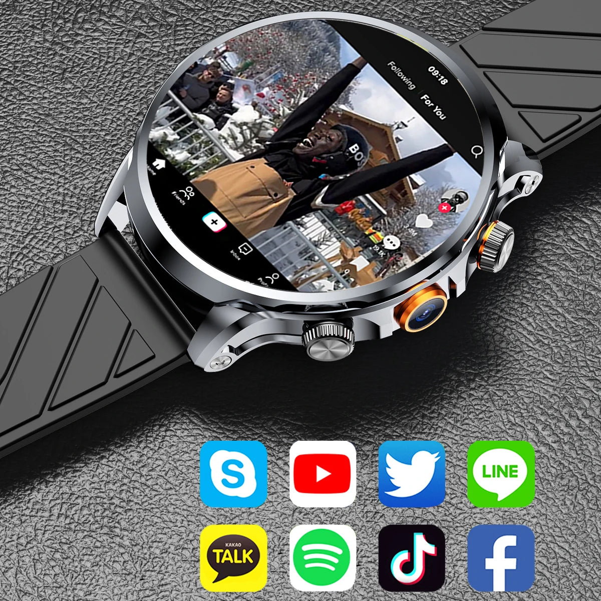 4G Android Smart Watch APPLLP 1.85 Inch Screen 3G+32G GPS Health Management Sim Card Smart Watches
