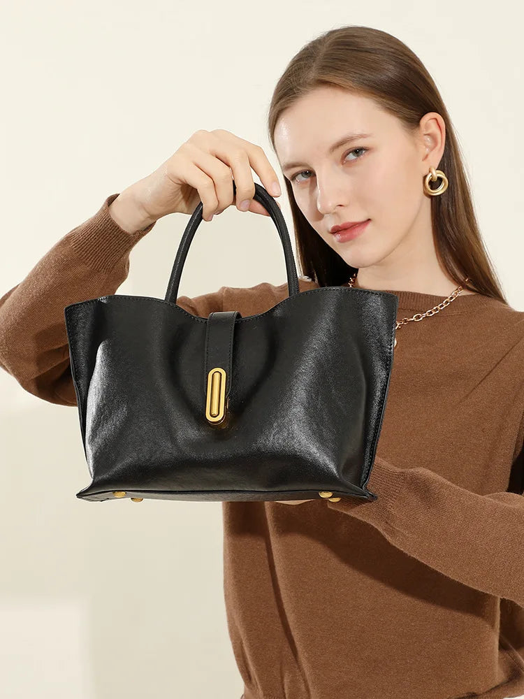 Luxury Designer Tote Bag Women Large Capacity Bucket Bag Shoulder Crossbody Bag Minimalist Women Handbags