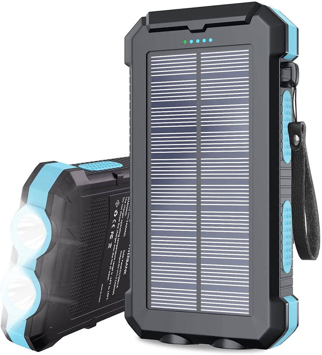 2025 High Capacity Charger 20000mah Waterproof Solar Power Bank Mobile Powerbank Solar Energy Power Banks for Mobile Phone