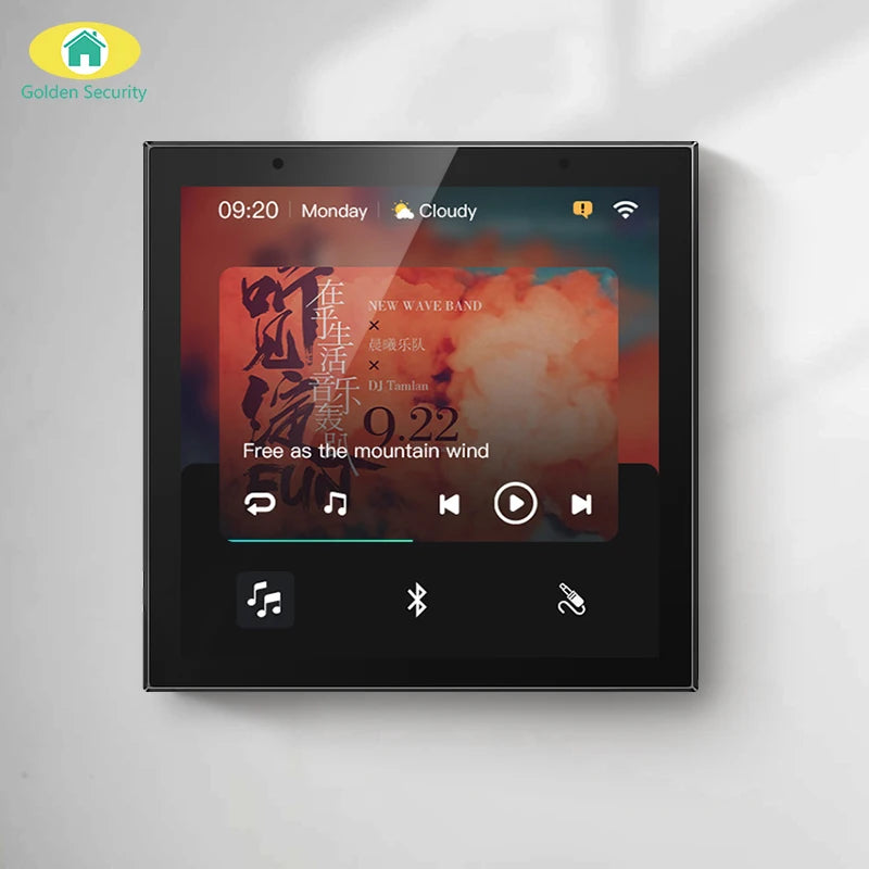 2025 New 4 Inch Tuya Smart Home Automation Control Panel Zigbee Gateway Music Amplifier Player Music Center Control Panel