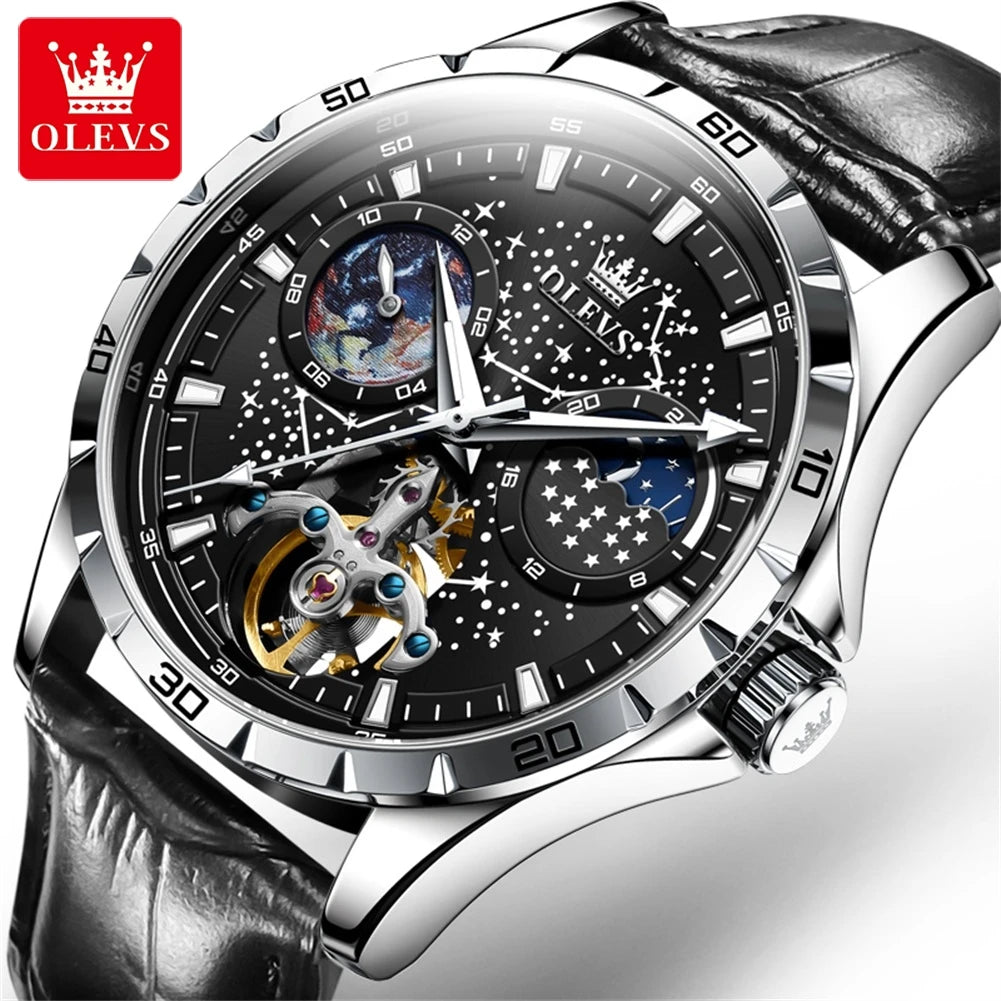 OLEVS 6689 Original Brand Men's Watches Waterproof Multifunctional Luminous  Fully Pointer Quartz Watch