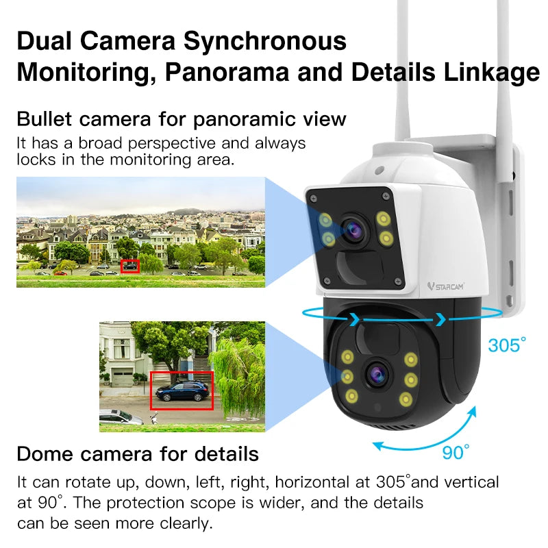 BG66DR Solar Local Storage 4K Spotlight Wireless Outdoor 4G WiFi Color Night Vision 2-Way Audio Home Security Battery Camera WiFi