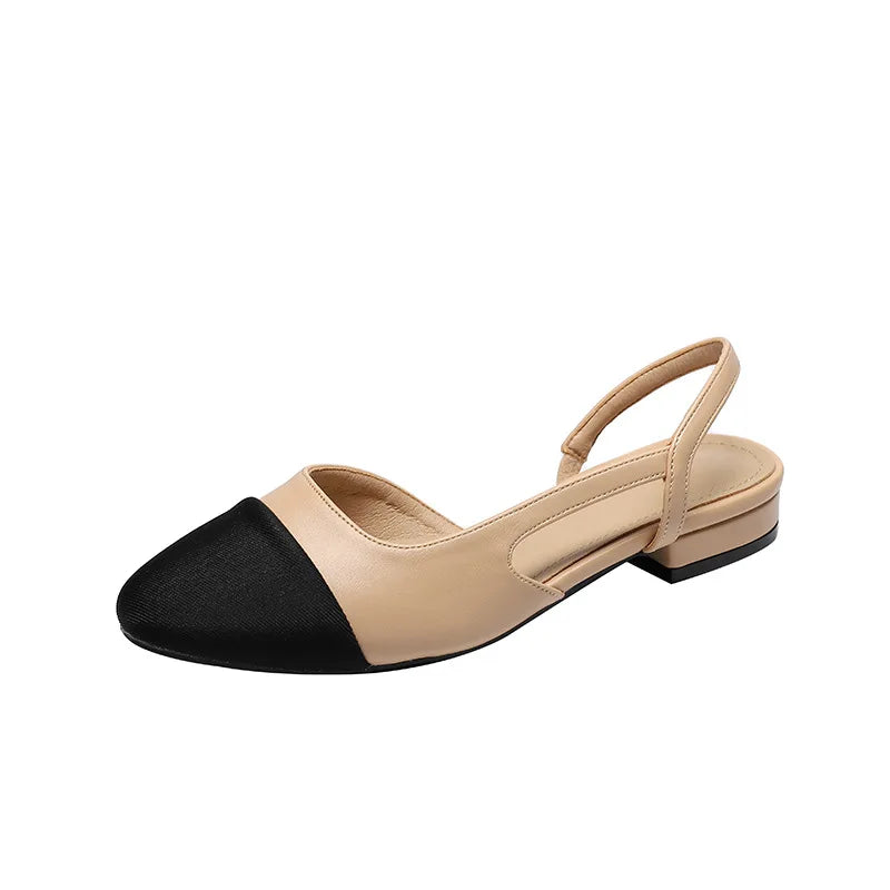 Wholesale Fashion 32-44 Sandales Femmes Cheap Shoes Steel Toe Female Footwear Slingback Flat Sandals for Ladies 2024