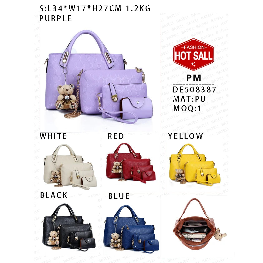 High-quality Women Handbags Ladies Trendy Products Pu Leather Handbag Set for Lady Tote Bag