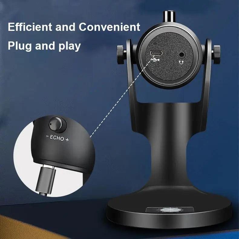 Demao MU900 Professional USB Condenser GAMING MICROPHONE with RGB for Game Podcast Studio Recording
