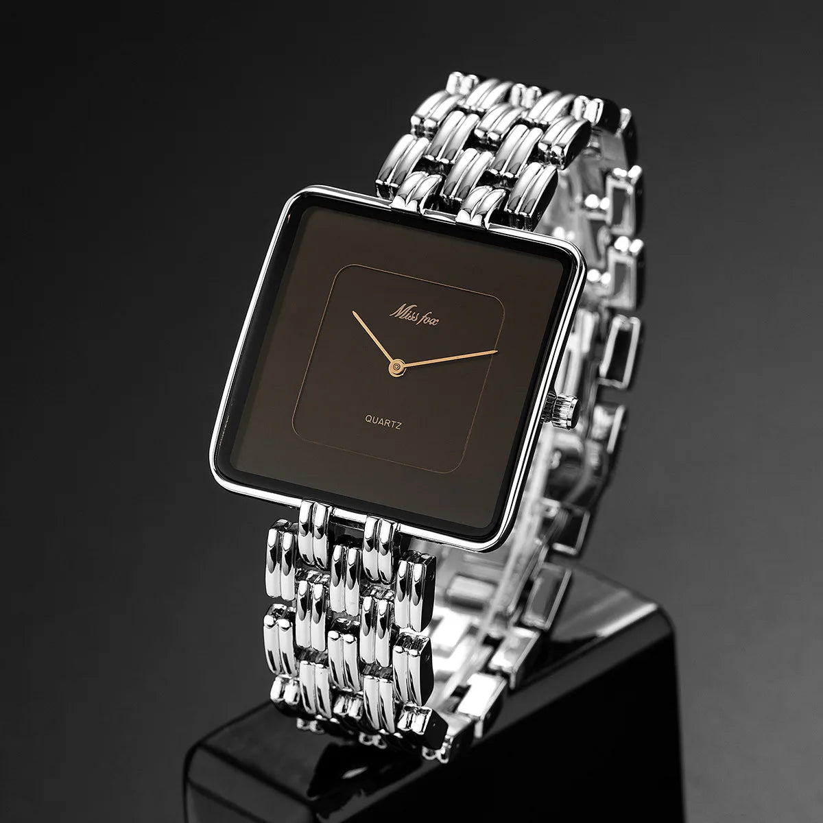 Missfox 2177 2176 Men's Watches Miss Fox Fashion Casual Design Luxury Unisex Black Dial Quartz Watch for Male Female Lady Reloj