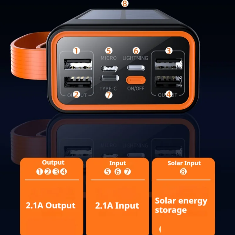 Large Capacity Solar Power Bank 4 USB Power Bank 40000mAh  Battery Charger Portable Power Banks Solar Panel