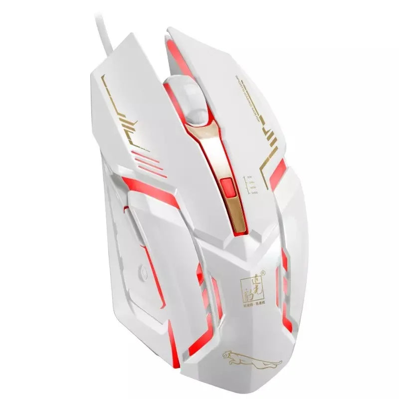 2025 Hot V17 RGB Optical Mouse USB Wired Gaming Computer Ergonomic with 3D Buttons ABS Material