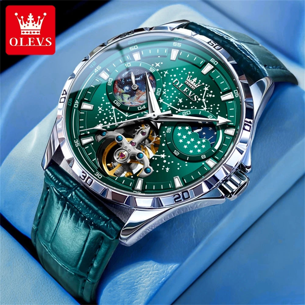 OLEVS 6689 Original Brand Men's Watches Waterproof Multifunctional Luminous  Fully Pointer Quartz Watch