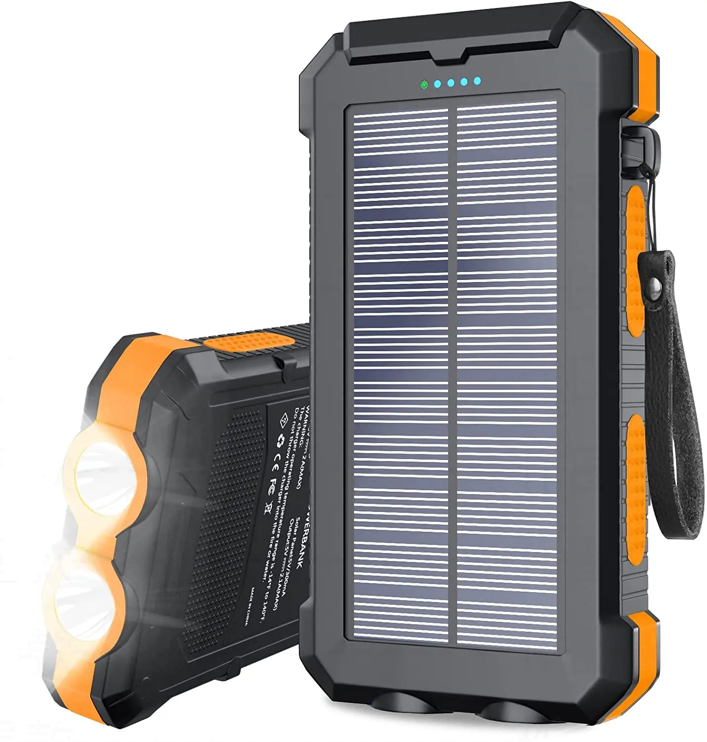 Trending Products 2025 New Arrivals Solar Power Bank 20000mah  Solar Charger Waterproof 8000mah 10000mah 2 USB Portable