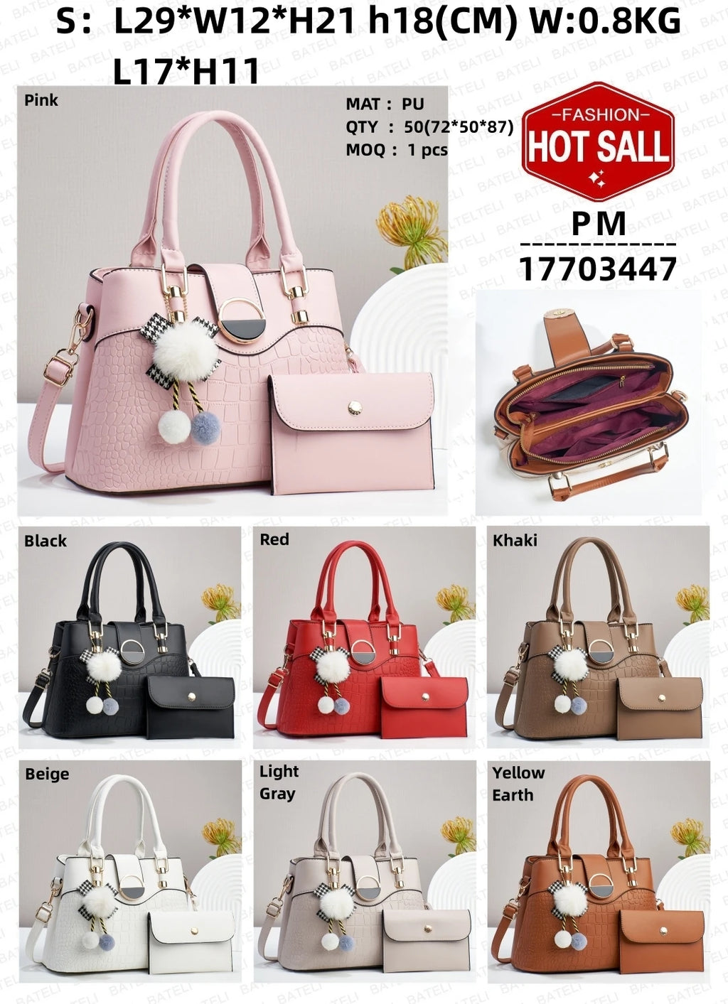 Crocodile Pattern High Capacity Fashion Trend Messenger Bags Luxury Women's Bags Womens Handbags Tote Bag Handbag Set