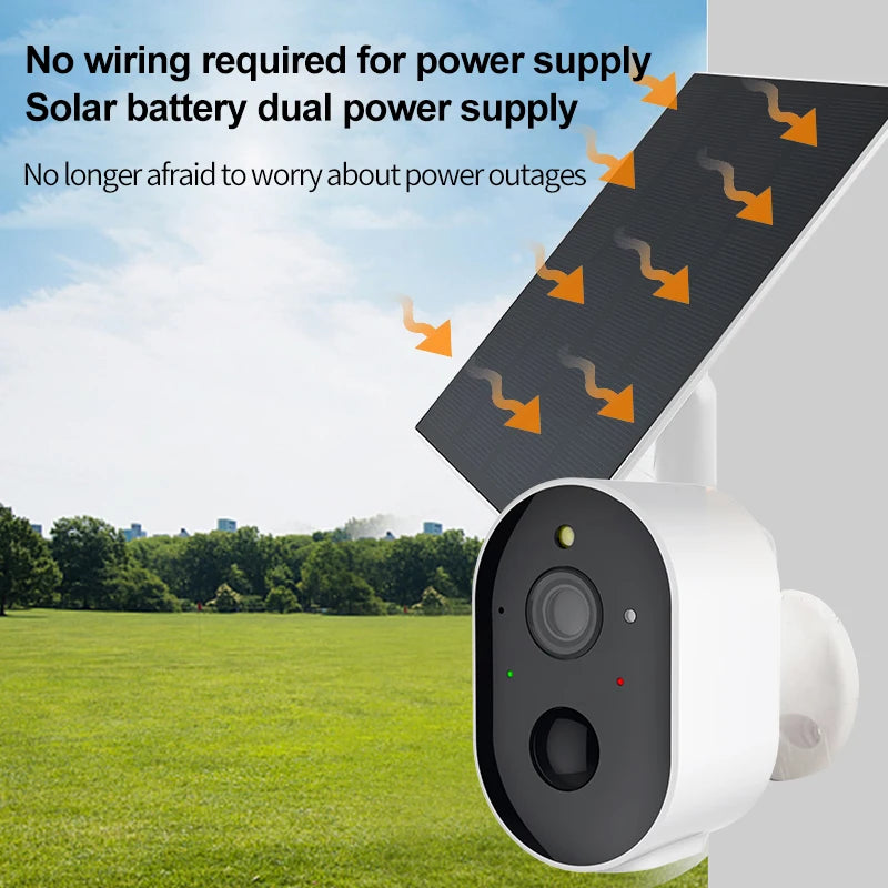 Tuya 2MP/3MP Smart Home WiFi Low Power Battery Solar Camera With Full Color Night Vision IP66 Waterproof