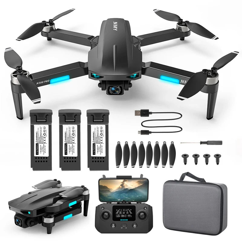 2025 NEW N300 Pro Drone Dual Camera Wifi FPV RC Foldable Quadcopter Dron Toy Gifts