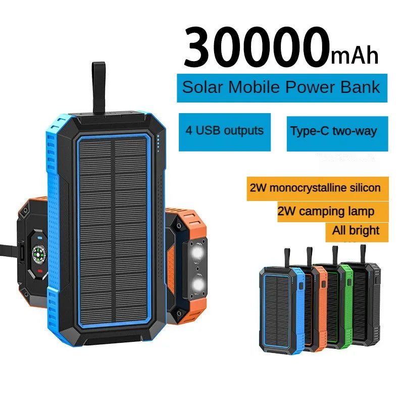 High Quality 20000mAh 15W Wireless Charging Power Bank 22.5W Super Fast Charge Deep Waterproof Solar Power Bank with LED Light