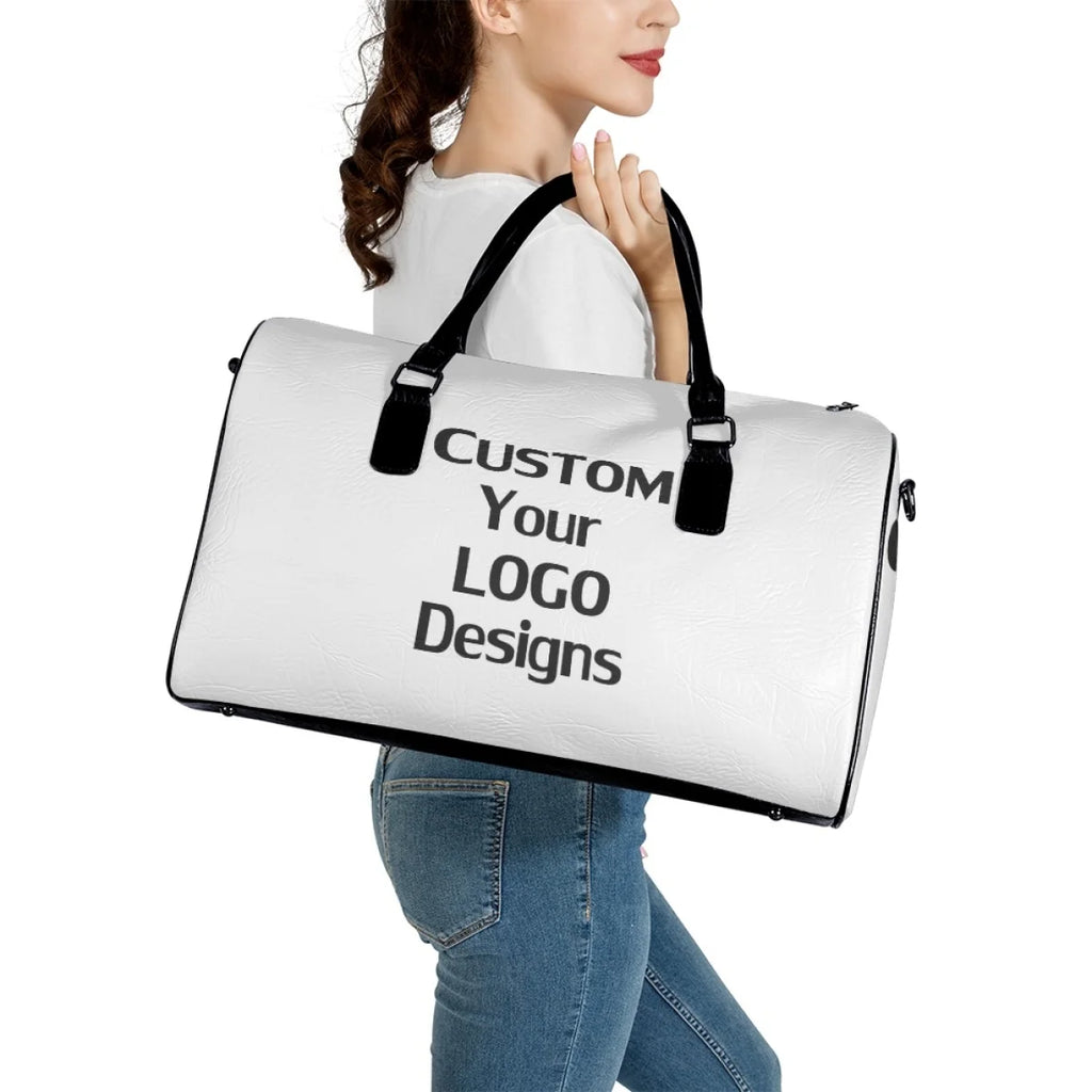 Customized Printed Fashion Men Luggage Travel Bags for Traveling Daily Use PU Leather Bag Women Handbags Ladies Hand Bags