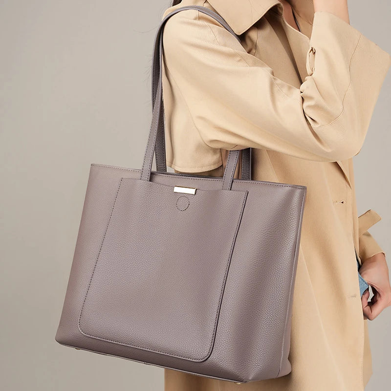 Wholesale Fashion Large Women'S Tote Bags Personalized Custom Logo Genuine Leather Shoulder Luxury Bag for Women Handbags 2026