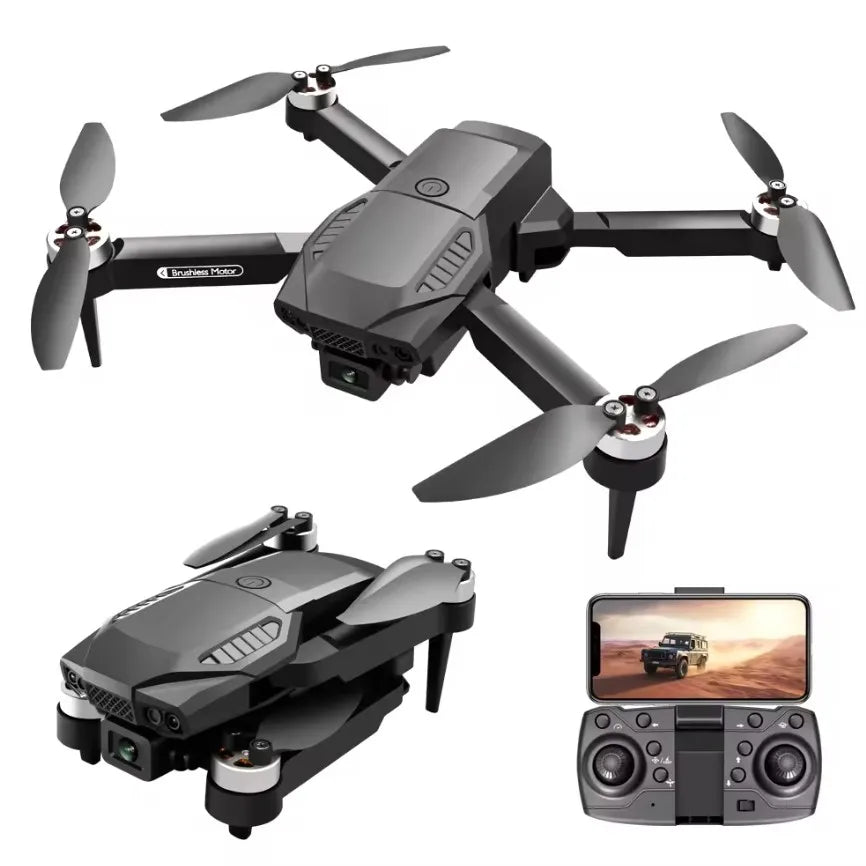 Hot Selling F198 Mini Drone Wide Angle HD 4K Dual Camera Wifi FPV Brushless Motor for Beginners-Remote Control Plastic Material