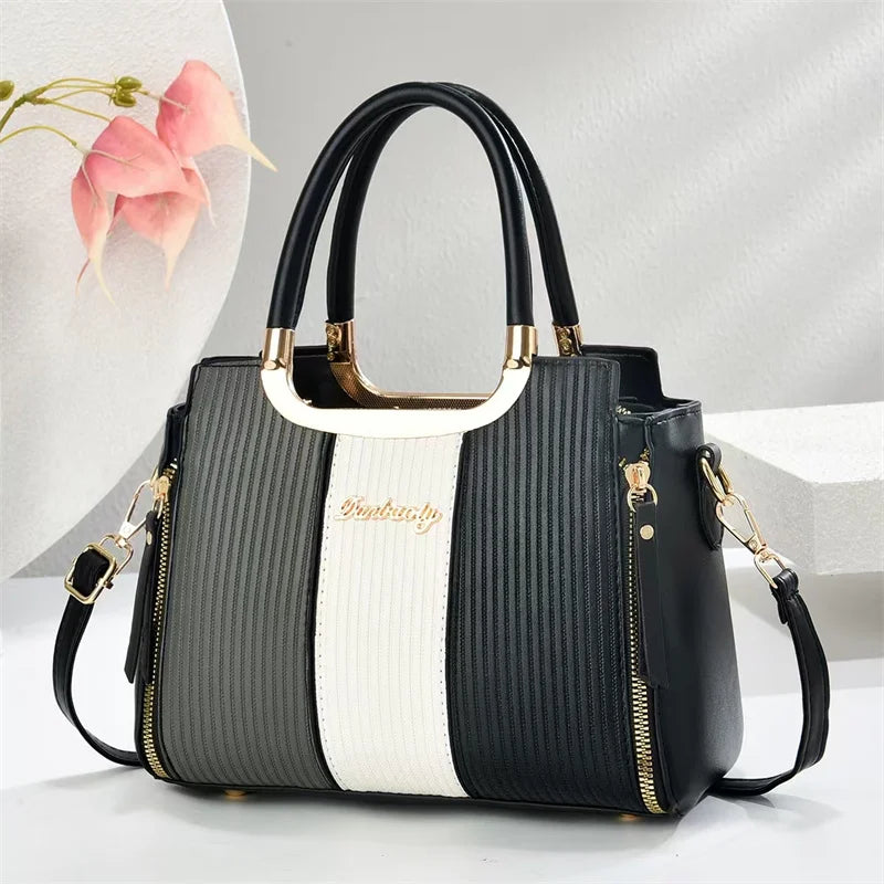Fashion Zipper Custom Luxury Tote Ladies Messenger Logo Casual Tote Handbag for Daily Use New Large Capacity PU Women Handbags
