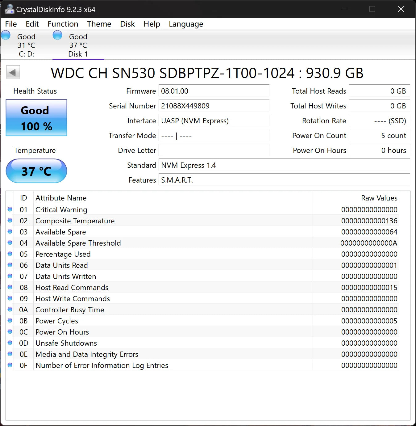 Western Digital CH SN530 1TB M.2 PCIE 4.0X2 2230 SSD Brand-New Internal Solid State Drive for Xbox Series X/S Enhanced Deskt