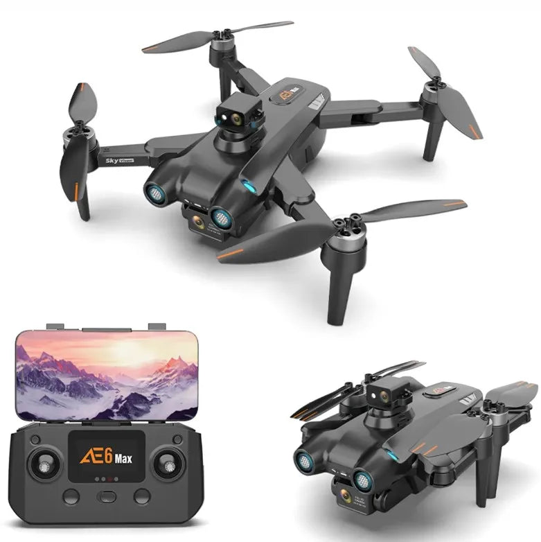 2025 New AE6 Pro Drone Professional 8K HD Dual Camera Wifi FPV Obstacle Avoidance Plastic Quadcopter Drones V AE8 LU9 L900 Dron