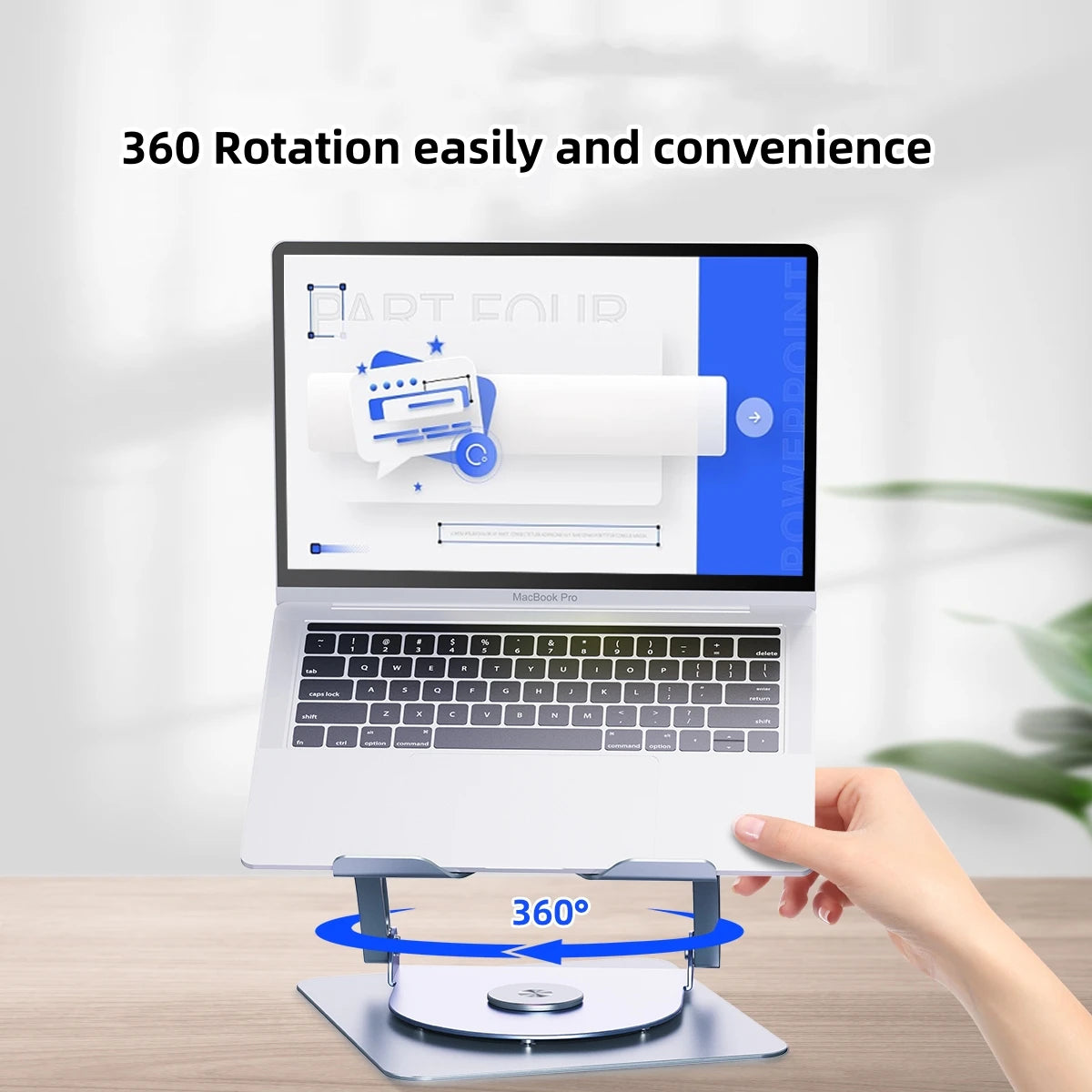 360 Rotation Adjustable Alloy Aluminium Folding Phone Holder for IPAD Tablet Laptop