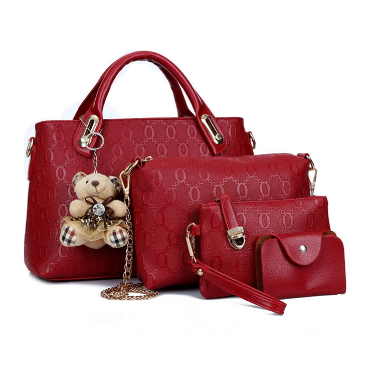 High-quality Women Handbags Ladies Trendy Products Pu Leather Handbag Set for Lady Tote Bag