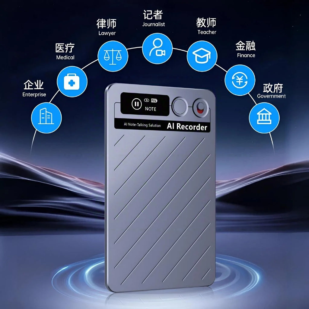 ChatGPT 5 Free Membership AI Note Taker Voice Recorder for Meeting Transcribe Summary Mind Map | Button Start 64Gb 36H Recording