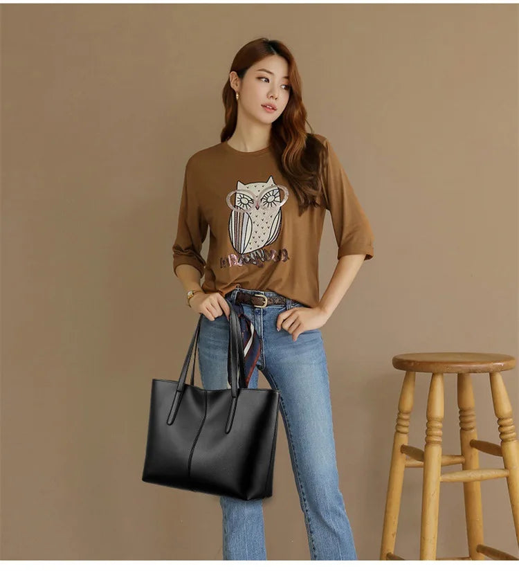 ROHORSE Women's Bag New Fashion Handbag Women PU Leather Shoulder Crossbody Bag Ladies Messenger Tote Bags