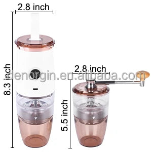 Electric Manual 2 in 1 Coffee Grinder Portable Camping Kitchen Outdoor Automatic Coffee Grinder Machine