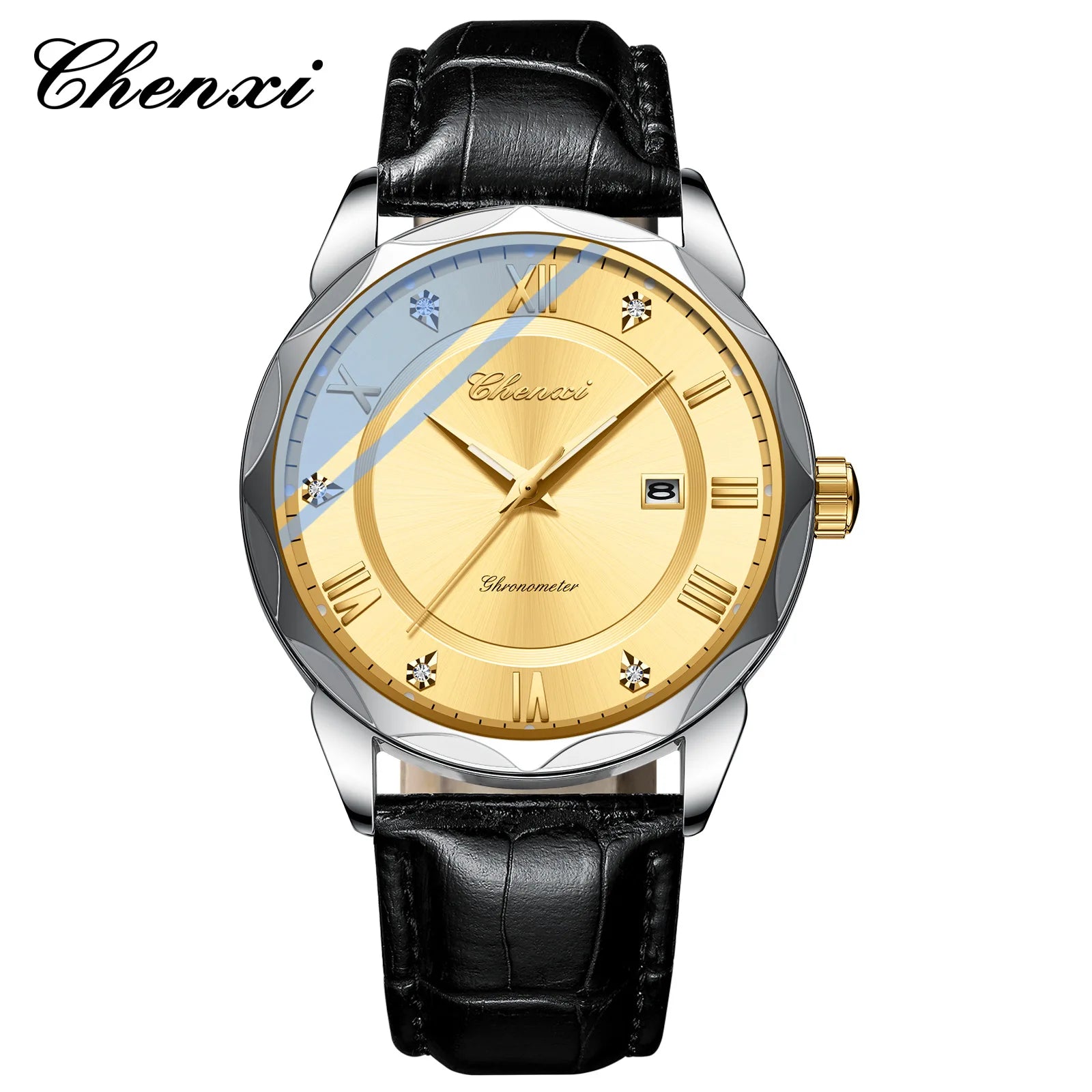 CHENXI 682 New Men's Watches Business Calendar Watch for Men Fashion Sport Waterproof Luminous Calendar Quartz Male Wristwatch