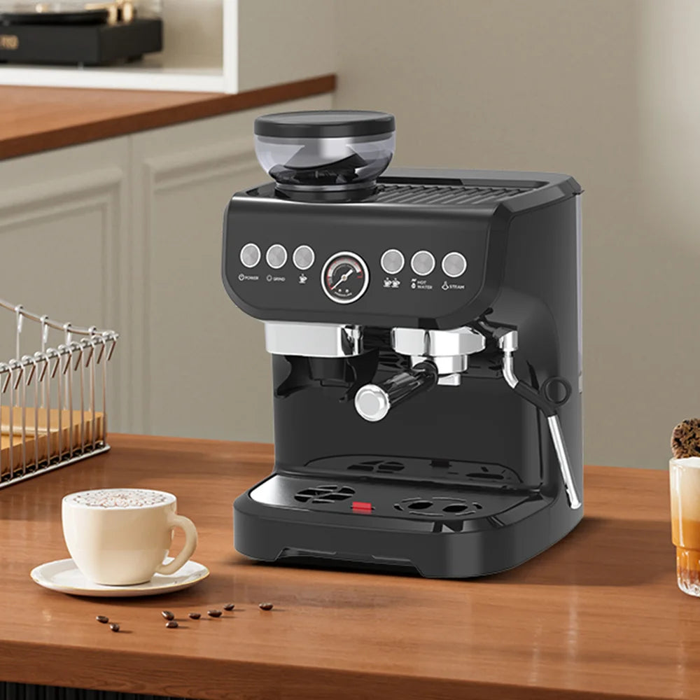 Semi-Automatic Coffee Maker Pod Cafetera Turkish 3 in One Espresso Coffee Maker with Milk Frother