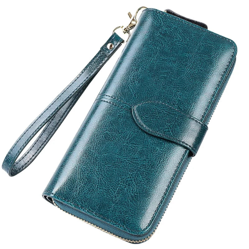 2023 New Women's Wallet Long Multiple Card Position Ladies Handbag Fashion Simple Genuine Leather Women's Bags Thin BYN-8133