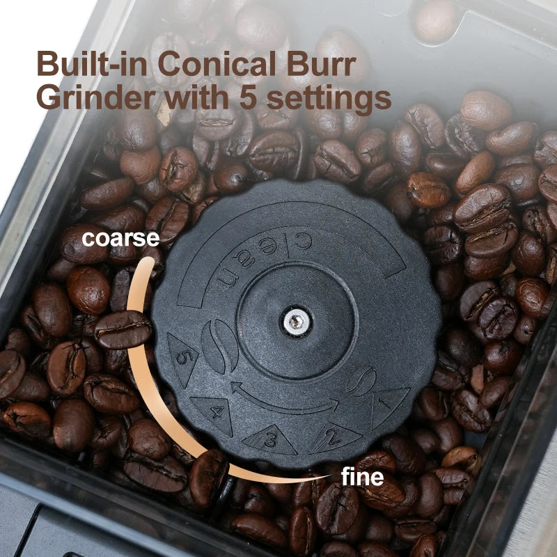 Hi05 Tuya App Built-in Cooler Milk tank Home Smart Expresso Fully Automatic Coffee Making Machine With Grinder