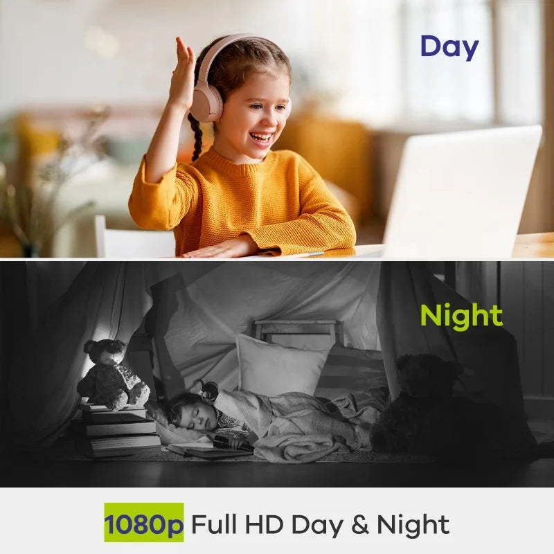 1080p Tuya Smart Home Wireless Mini IP WiFi Camera Pan Tilt Two Way Audio HD 2MP Home Security Camera