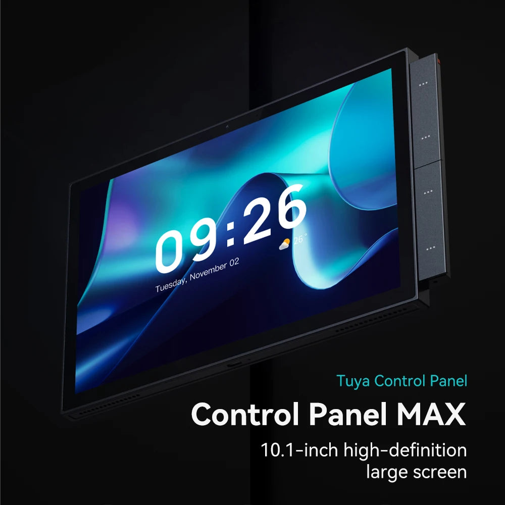 TuoAn 10 Inch Smart Home Zigbee Gateway Smart Multi Function Control System Support Alexa Voice Control 2 Gang Wall Switch