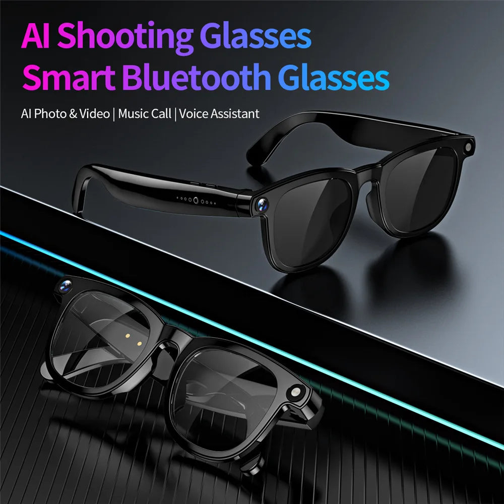 Wireless BT Smart Glasses JS-01Pro 2K Camera with ENC Noise Reduction Supports Real-Time AI Smart & HD Recording