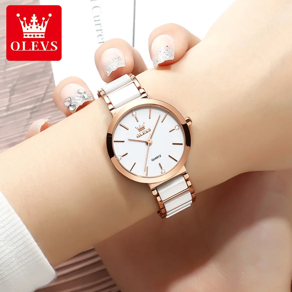 Reloj OLEVS Watch for Man 5877 Quartz Stainless Steel Waterproof Date Week Fashion Classic Wrist Watches OLEVS New Men's Watches