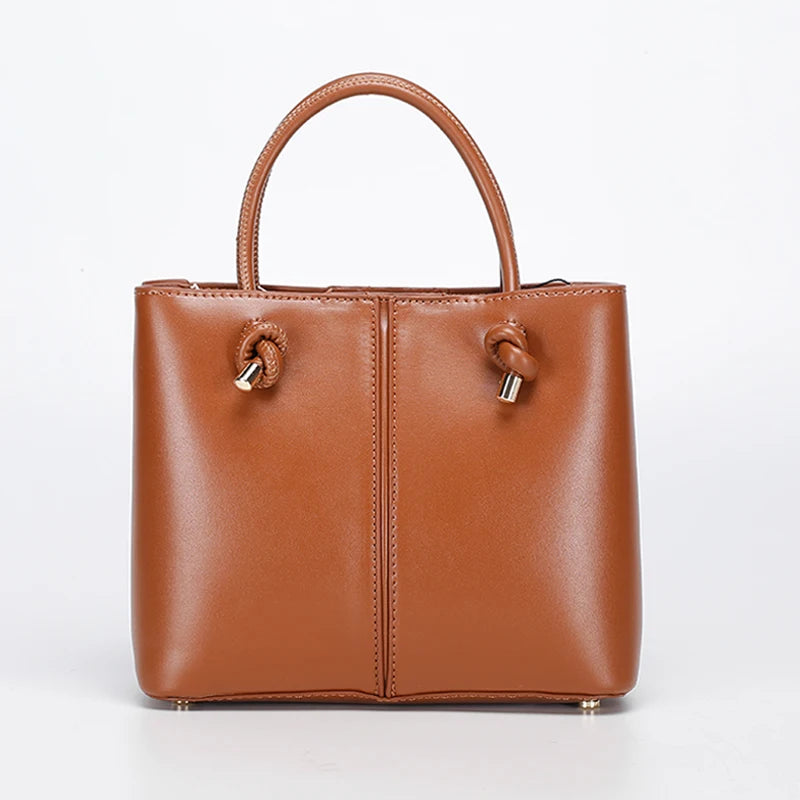 Head Layer Cowhide Leather Handbag Fashion Leather Women's Shoulder Ladies Hand Bags and Purses Women Handbags